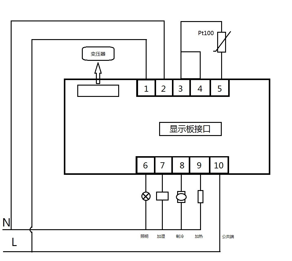 化学分析仪与封口机温控器接线图