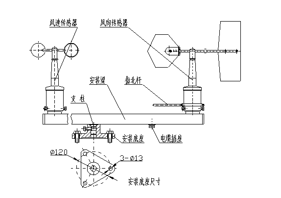 风速仪与楼宇对讲分机安装教程