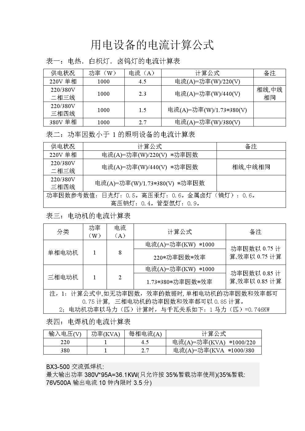 化学计量标准器具与电源适配器功率计算公式