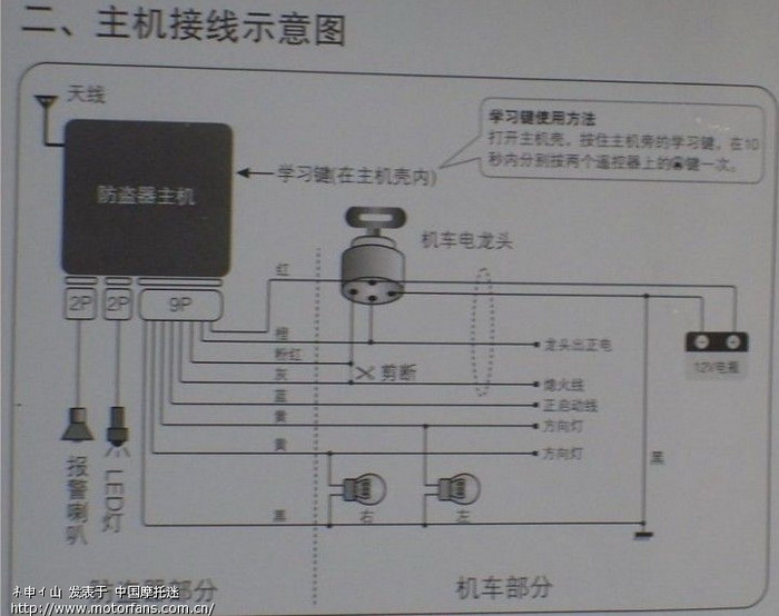 吉利与摩托车报警器怎么安装器如何安装