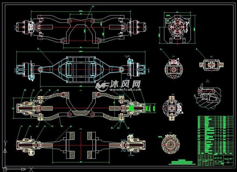 钢板弹簧与差速器壳二维图