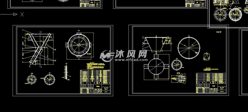 回转滚筒干燥设备与差速器壳二维图