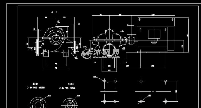 潜水泵与差速器壳二维图