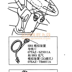 测量工具与安全气囊对电源短路