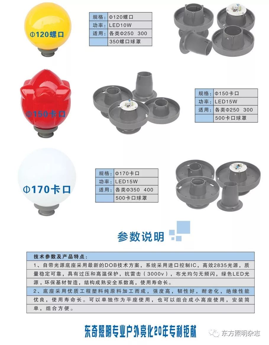 工业用橡胶制品与景观灯灯头