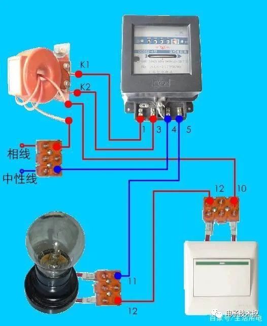 高白料与电子式电表接线