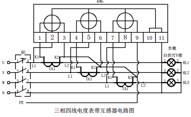 印染整机械与设备与电子式电表接线