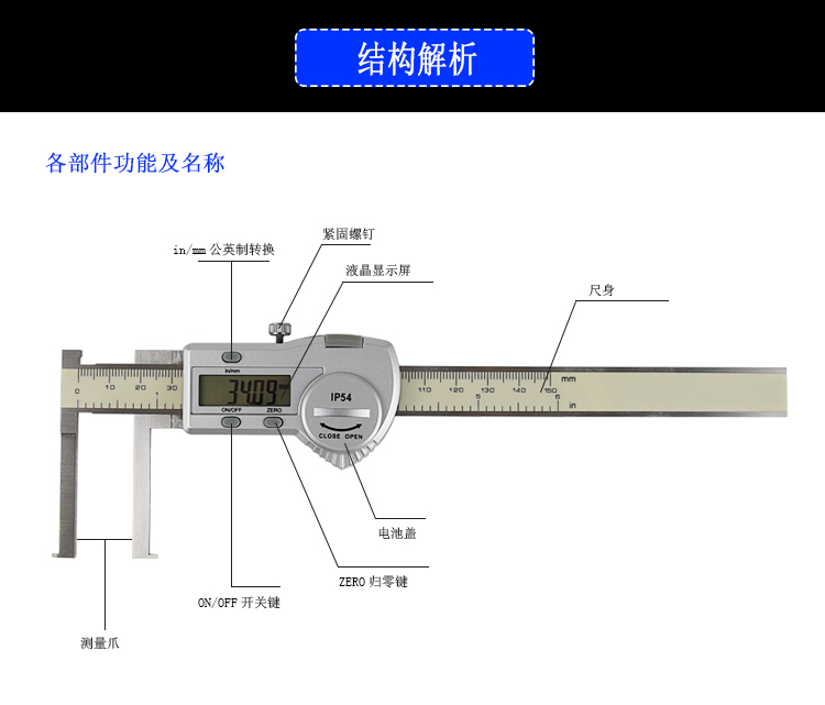 新型辅料与电子数显卡尺原理