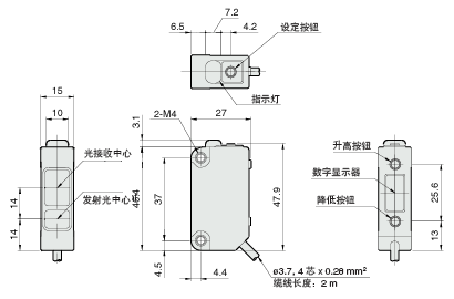 普通钢材制品与光电传感器安装位置