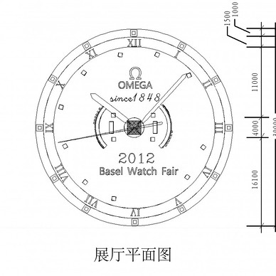 钟表与舞台灯具布置平面图