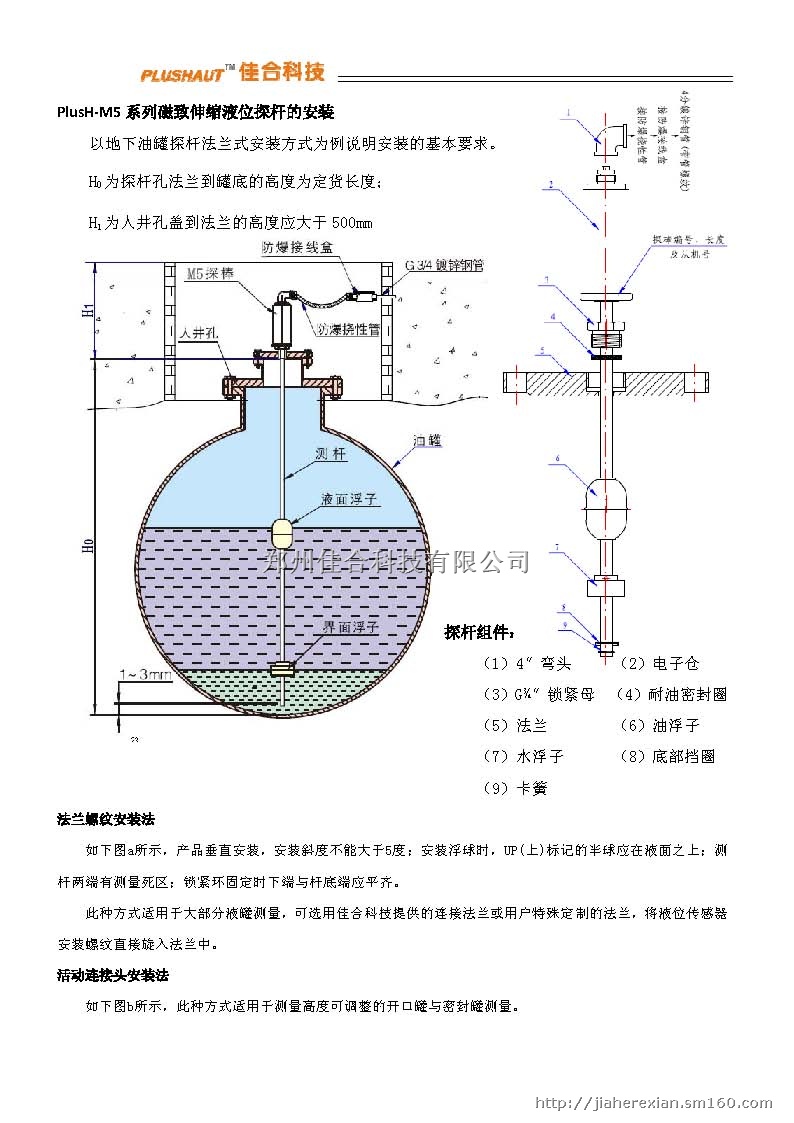 加油站设备与浮子液位计