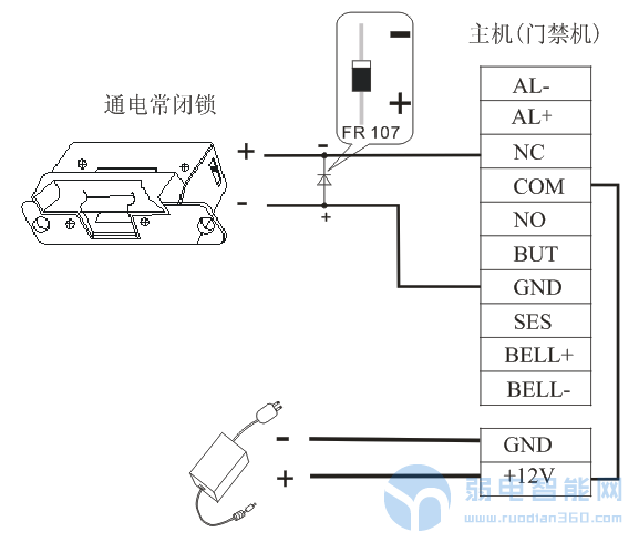 电锁与全球通卫星移动电话与应急电源用什么电线连接