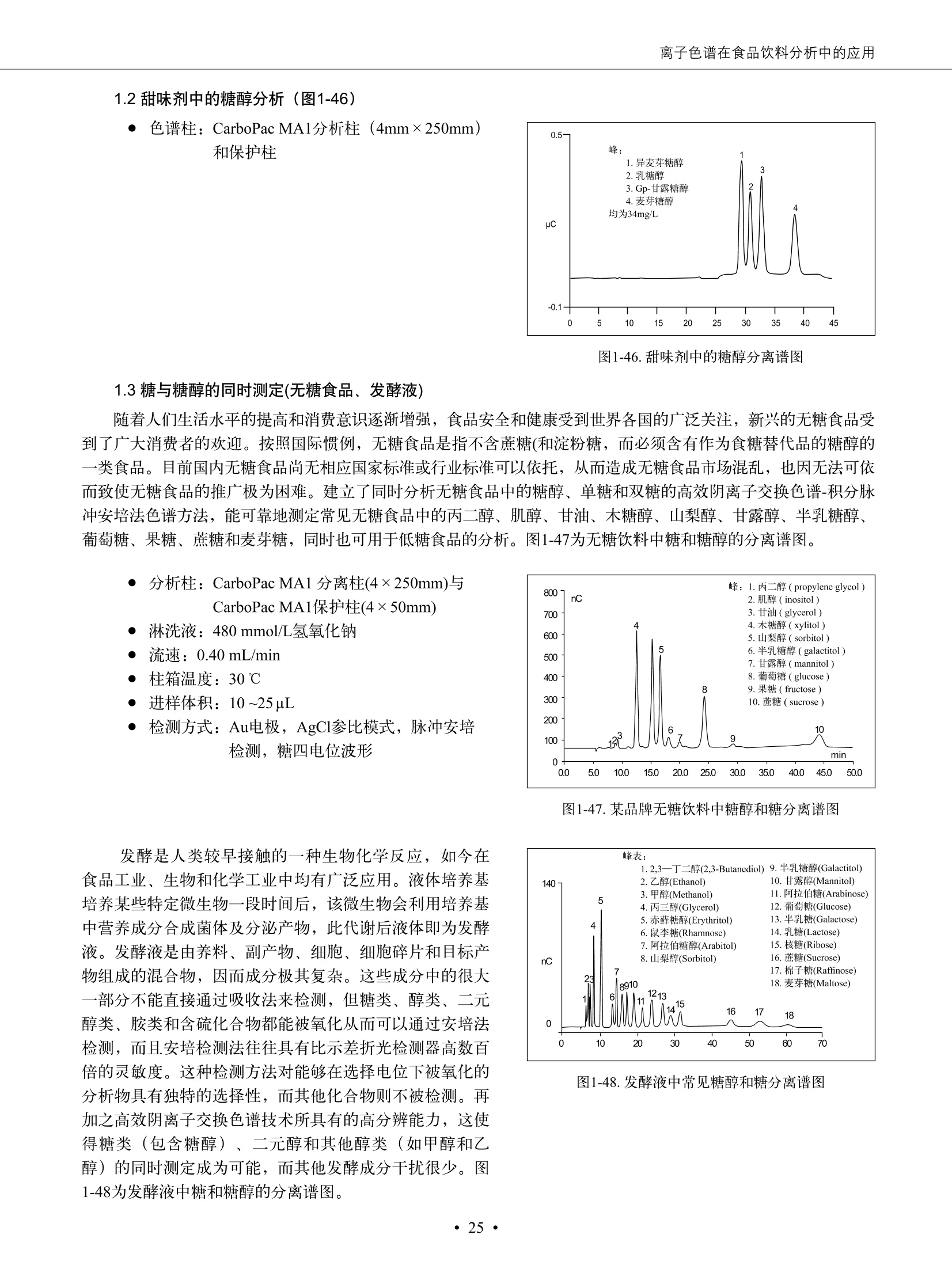 化学分析仪与甜味剂的性能和应用