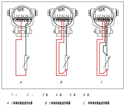 差速器总成与热电阻接线图三根线怎么接