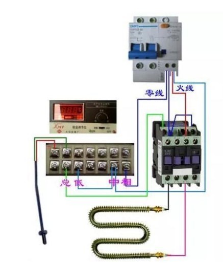 塑料吸塑机与热电阻接线图三根线怎么接