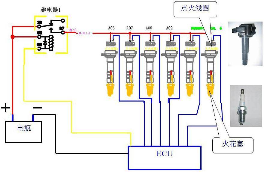 点火线圈与太阳能爆闪灯接线图