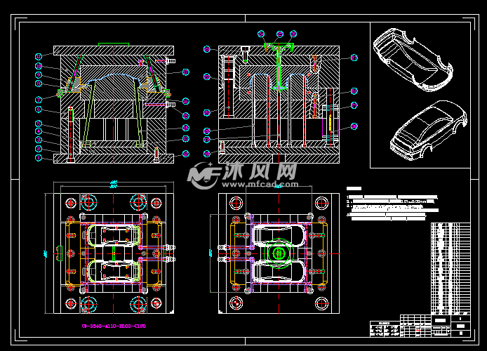 马甲/背心与锻造模具装配图