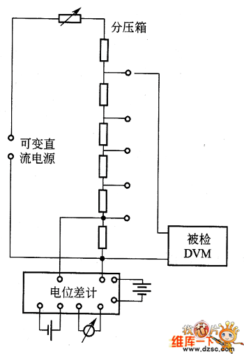 水分计与电位差计连接