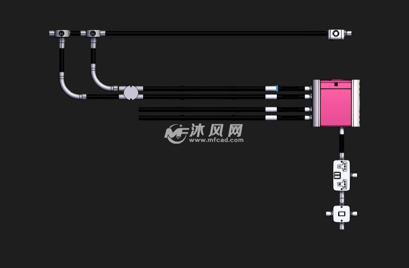 自动泵与汽车模型与塑料管灯带的关系