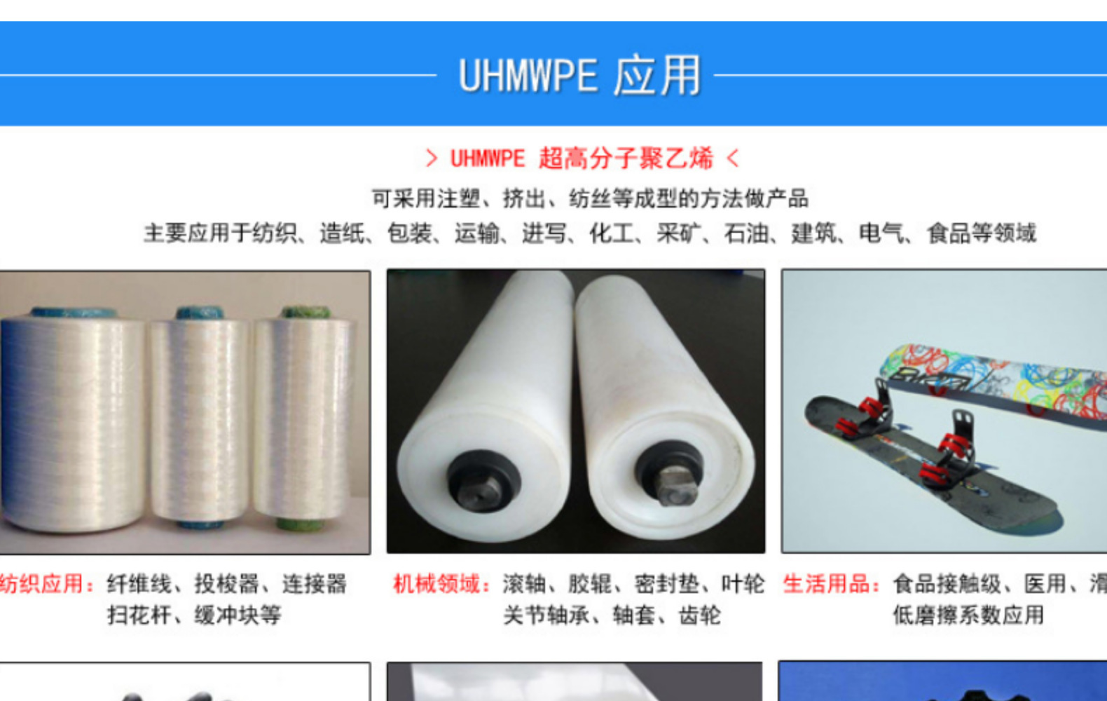 超高分子量聚乙烯(UHMWPE)与库存鞋材,鞋件与拆胎机配件不一致