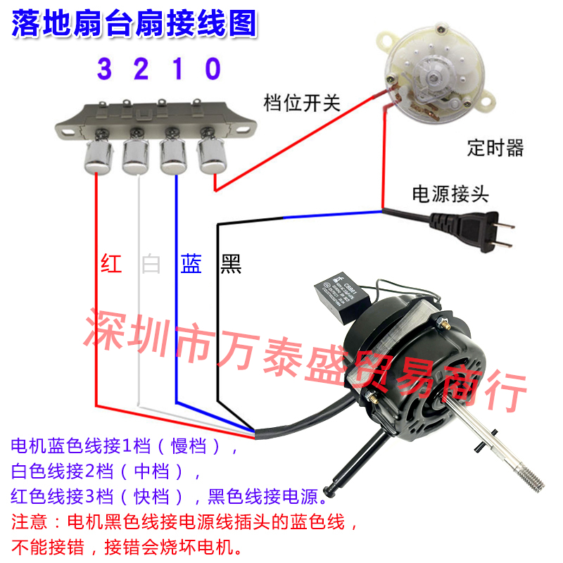 家电配件与电控风扇离合器接线