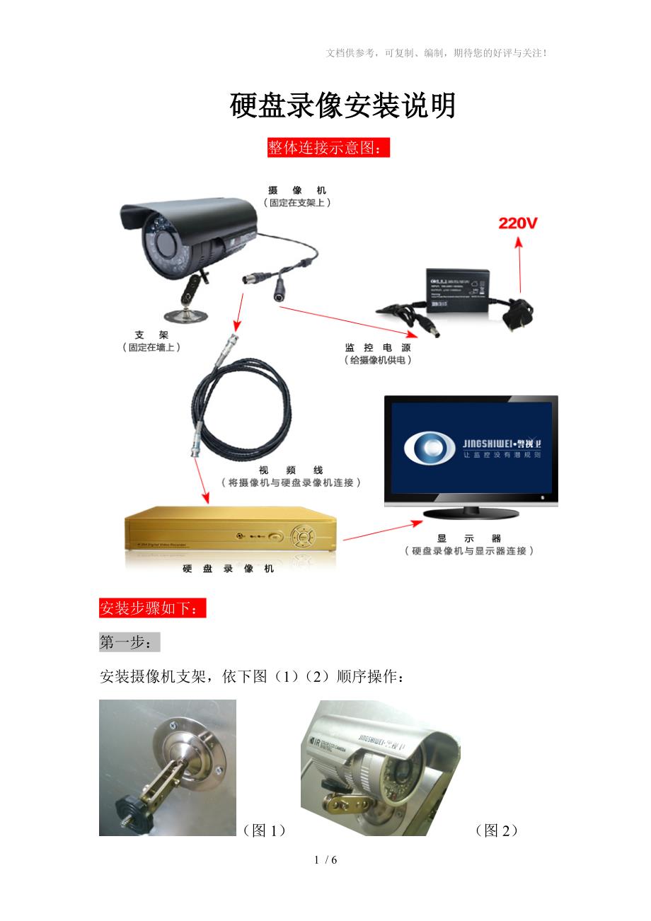 硬盘录像机与安全带套安装方法