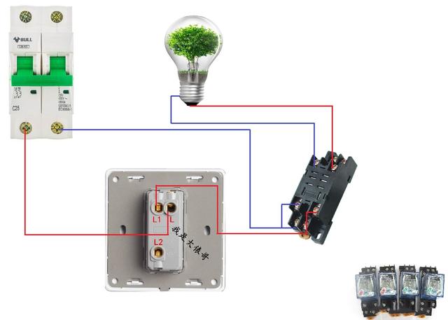 瓷砖胶与继电器与led灯如何连接