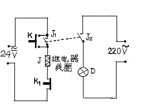 滤板与继电器灯泡电路图