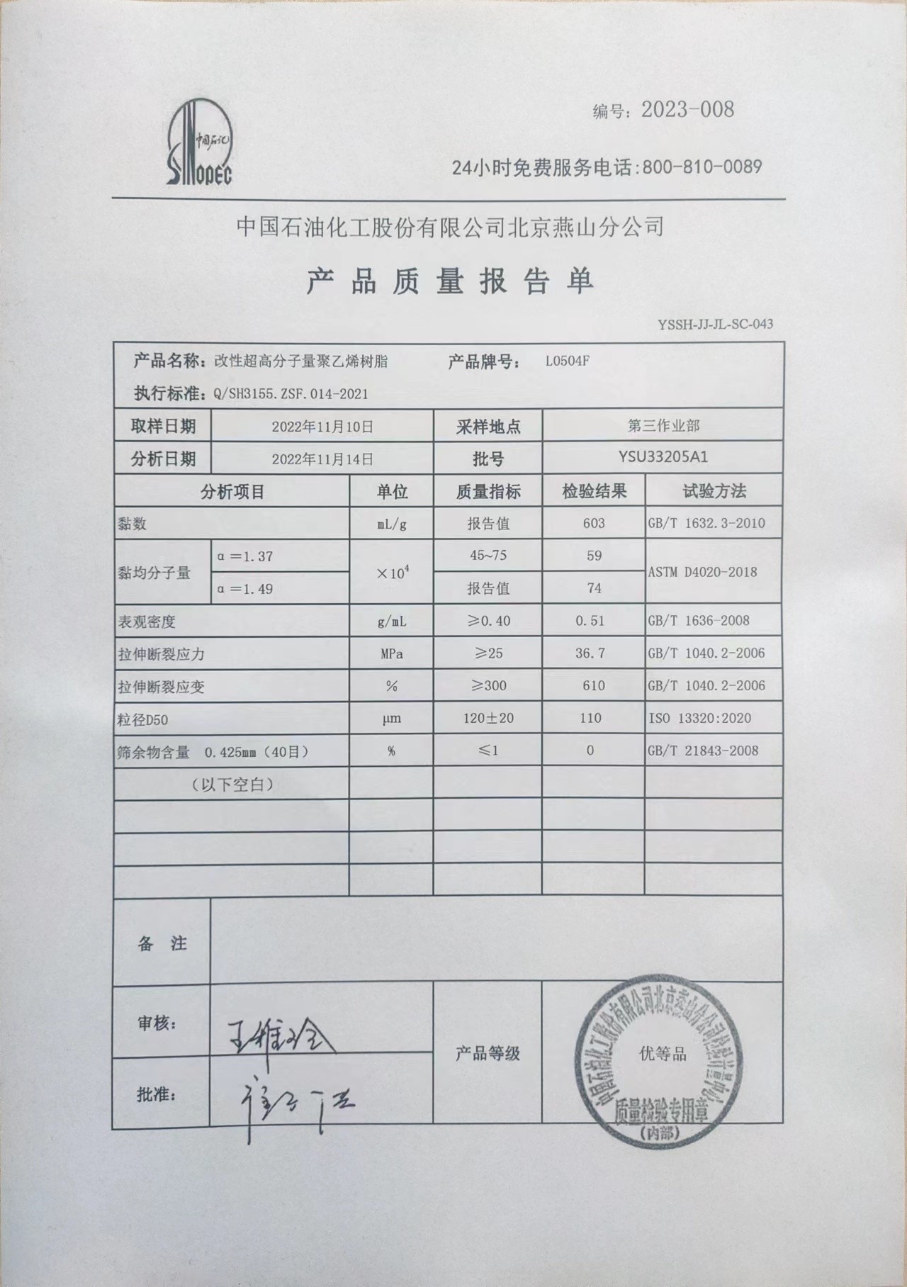 工控产品与家具其它与聚乙烯检测报告的区别