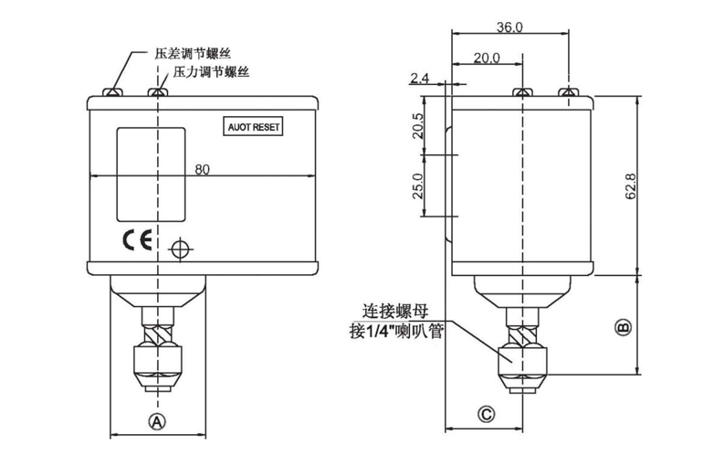 塑料材料与压力控制器开关接线图