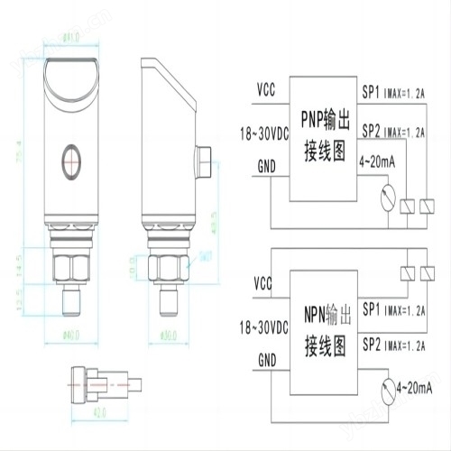 比较仪与压力控制器开关接线图