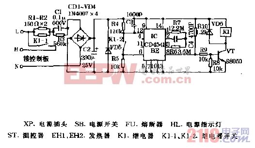 节能灯与gzy4-1200d2蒸汽熨斗接线盒电路图