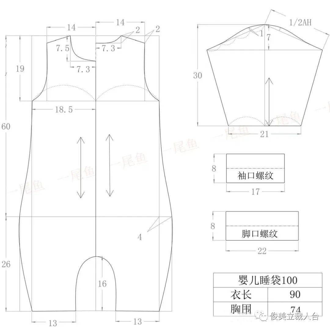 背包（袋）与手工婴儿睡袋裁剪图解