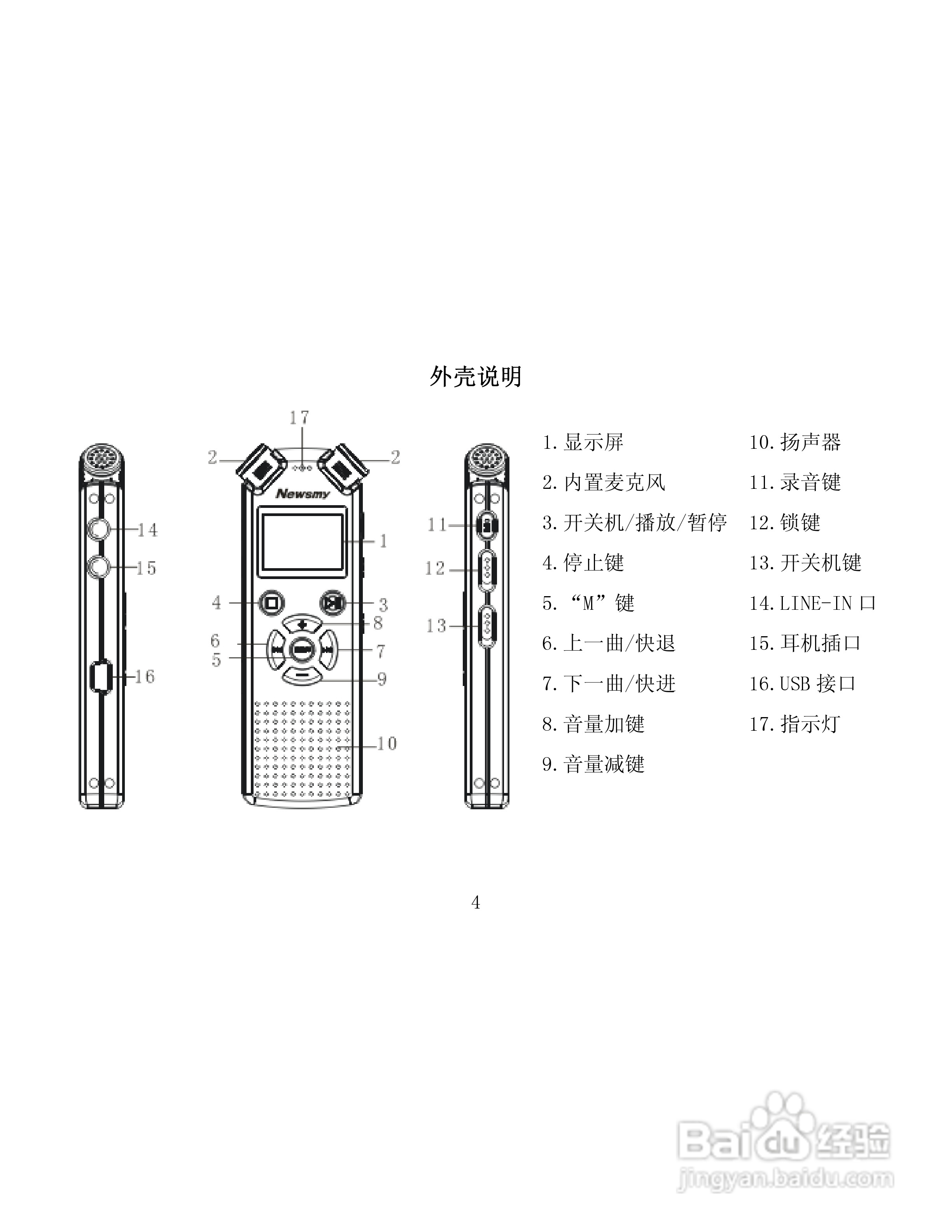 人物画与数码录音笔如何使用说明书