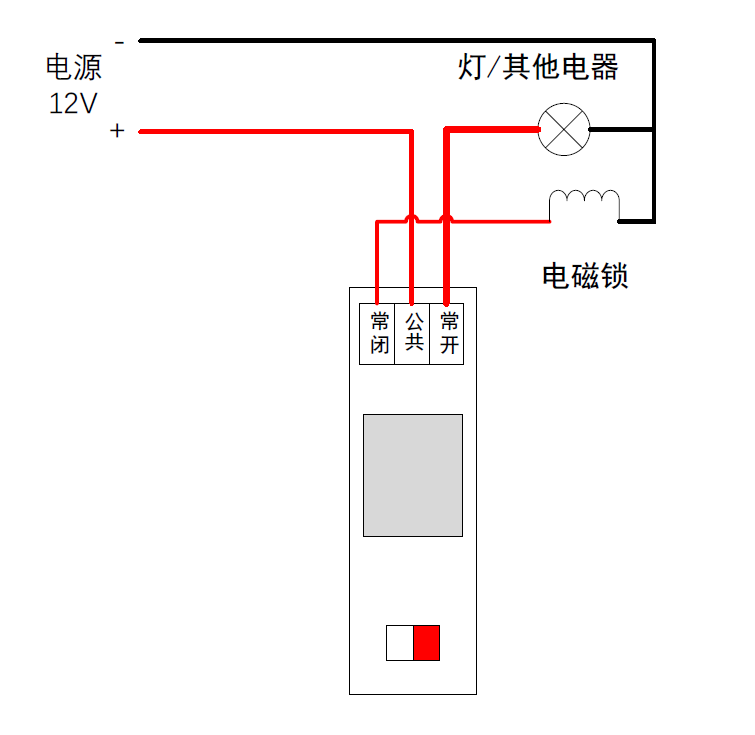 筒灯与电磁锁灯不亮,但锁可以正常使用