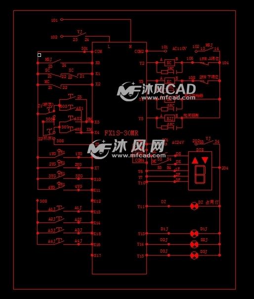 饭盒与plc控制电动阀门控制箱原理图