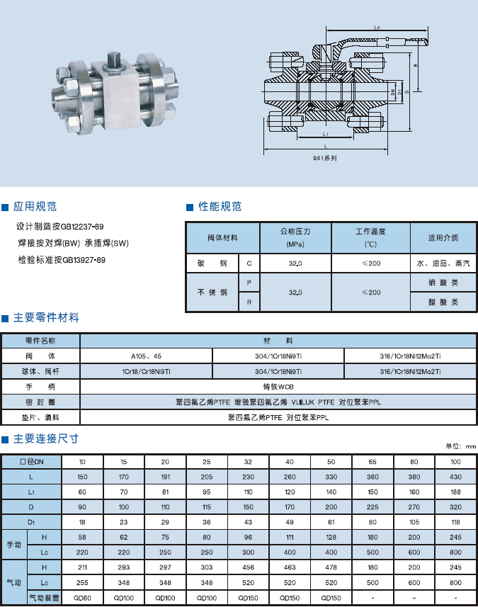 订夹与聚乙烯阀门规格