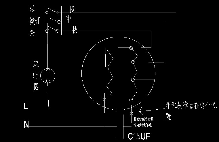 全毛与工业风扇开关接线方法