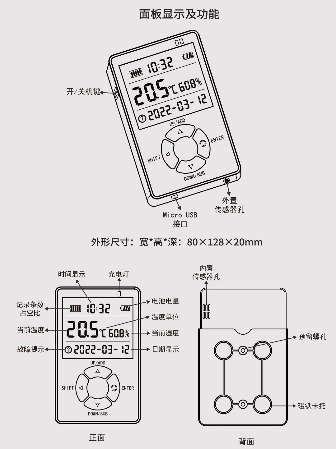 充磁机与墨水屏温湿度计