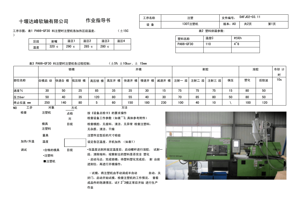 镀锌管与挤出模具保养作业指导书