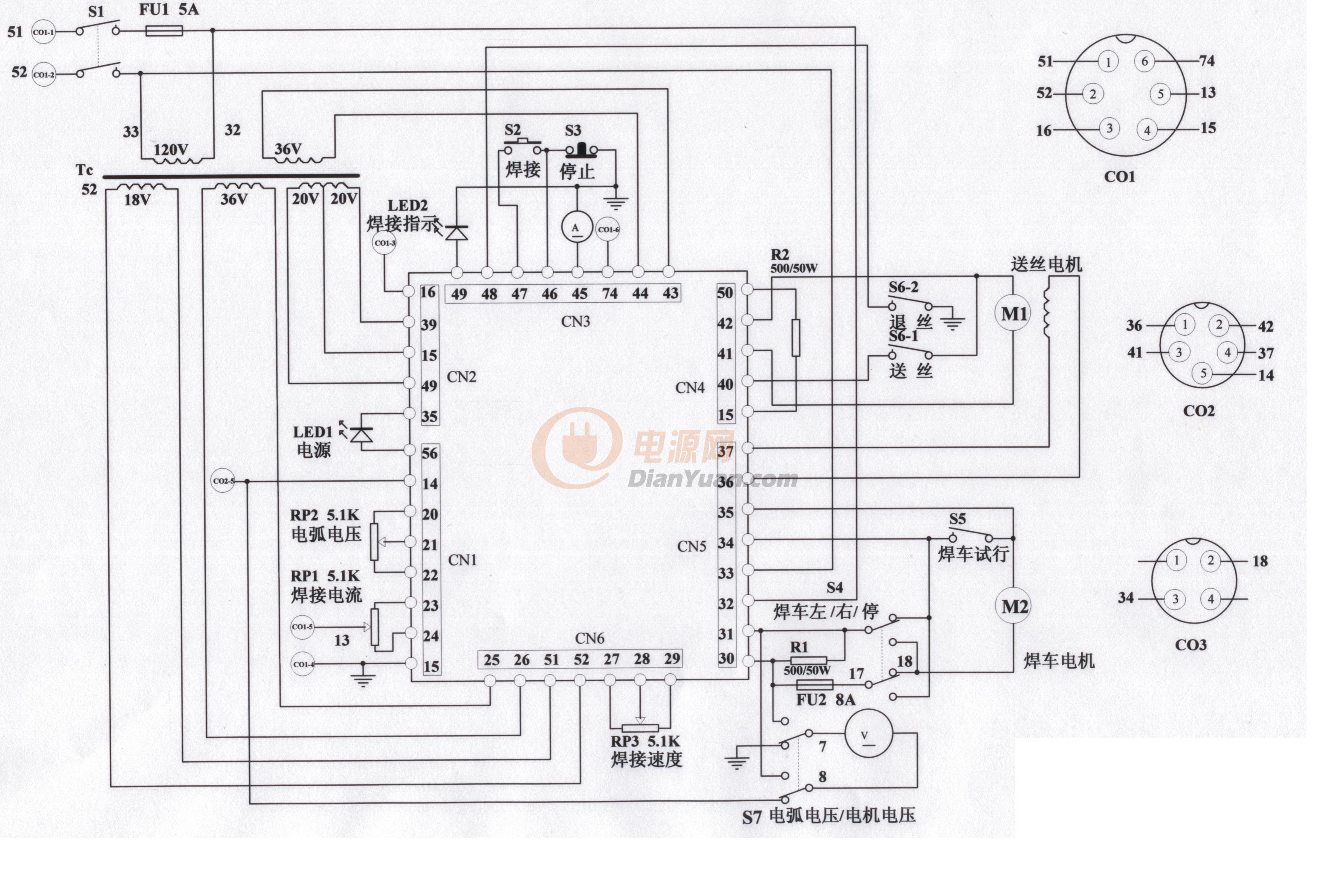 摩托罗拉与脉冲点焊机控制器原理图