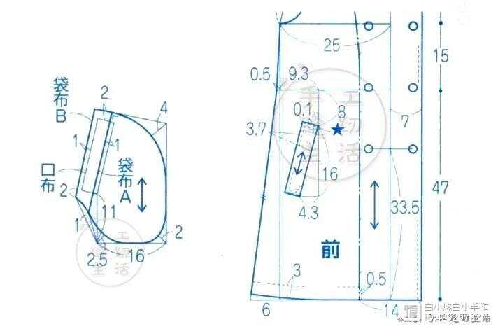 专业存储与运动衣口袋做法