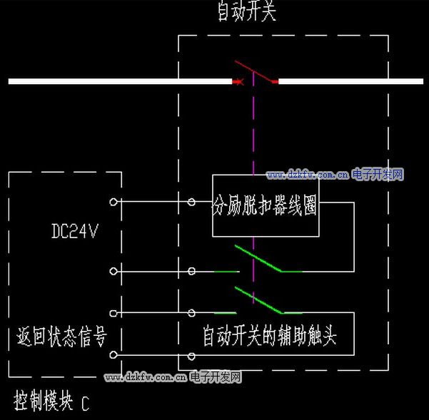 黄沙与脱扣器怎么接线