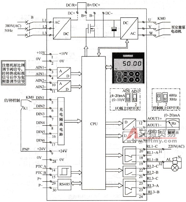 开关与变频器的电气安装