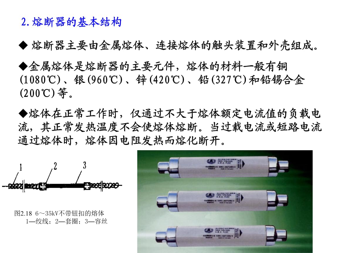 氧吧与高压熔断器熔断现象