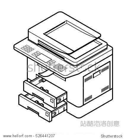 集线器与打印档案盒的专用打印机