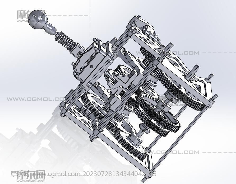 复合机与变速箱模型视频