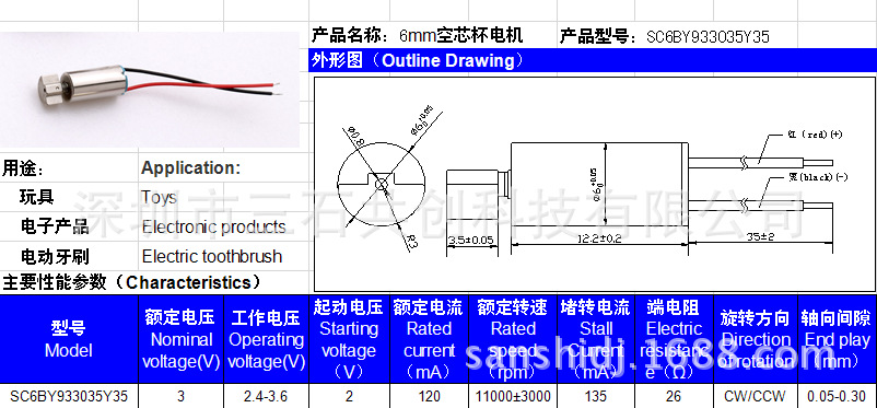 金属包装制品与玩具电机选用