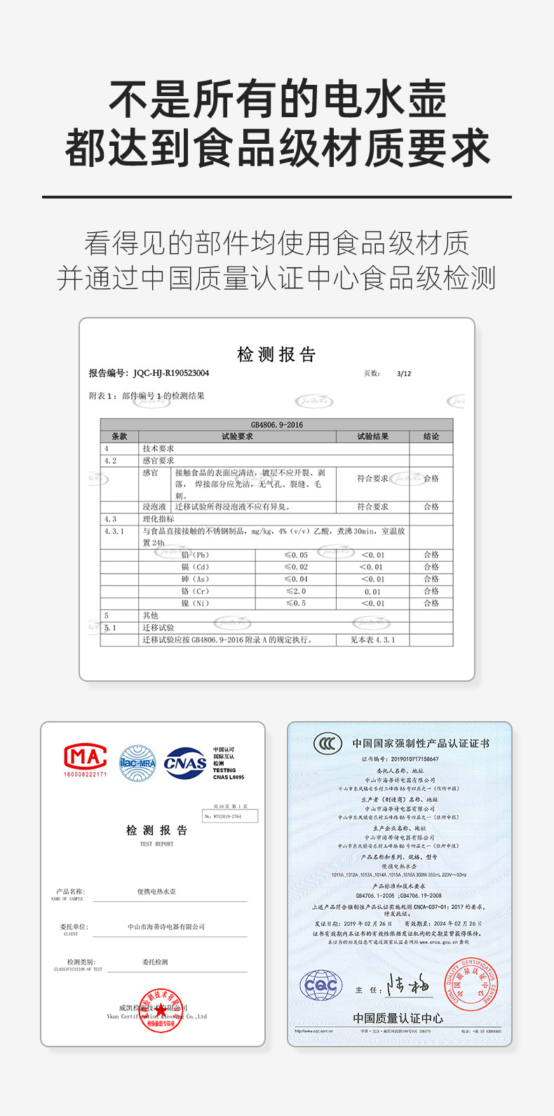 电热水器与豆浆机检测报告