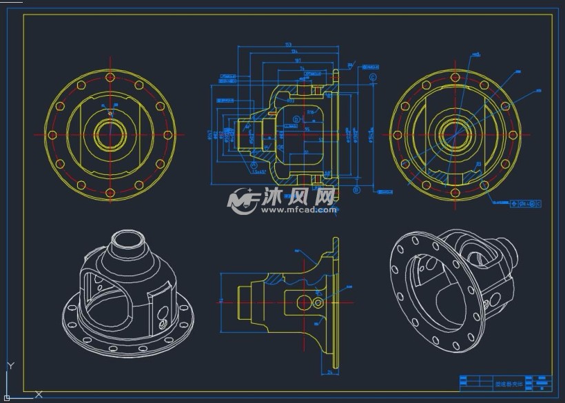 五金工具加工与差速器壳体图